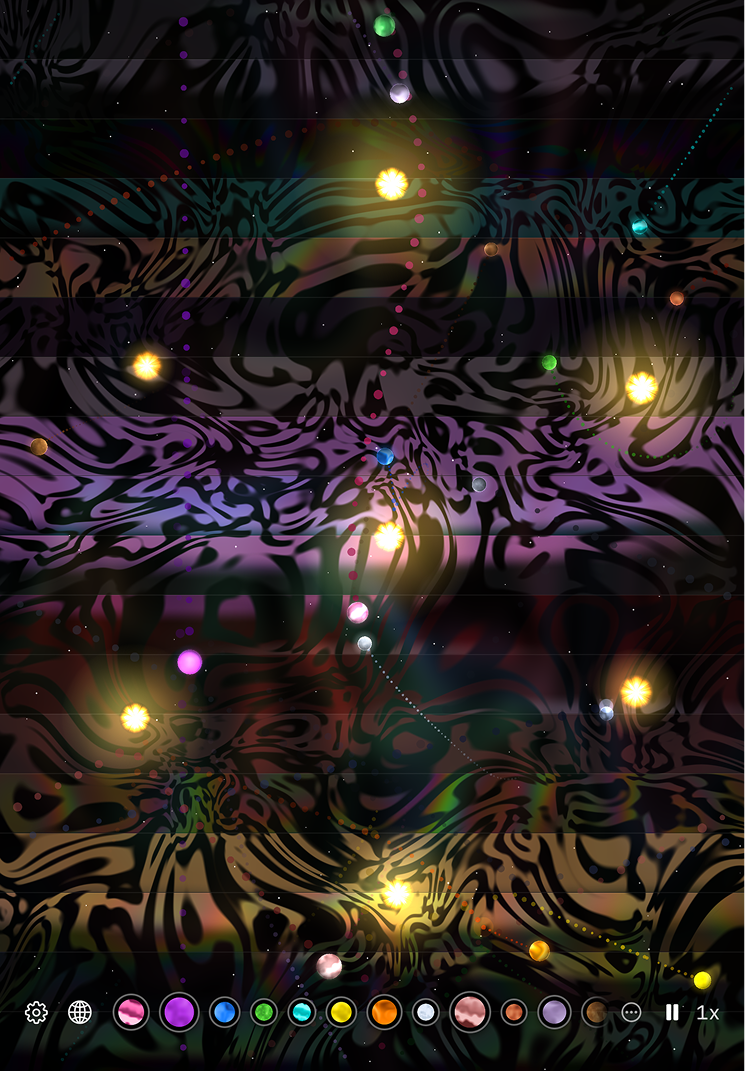 orbital harp on iPad - hypnotic, dynamic audiovisuals